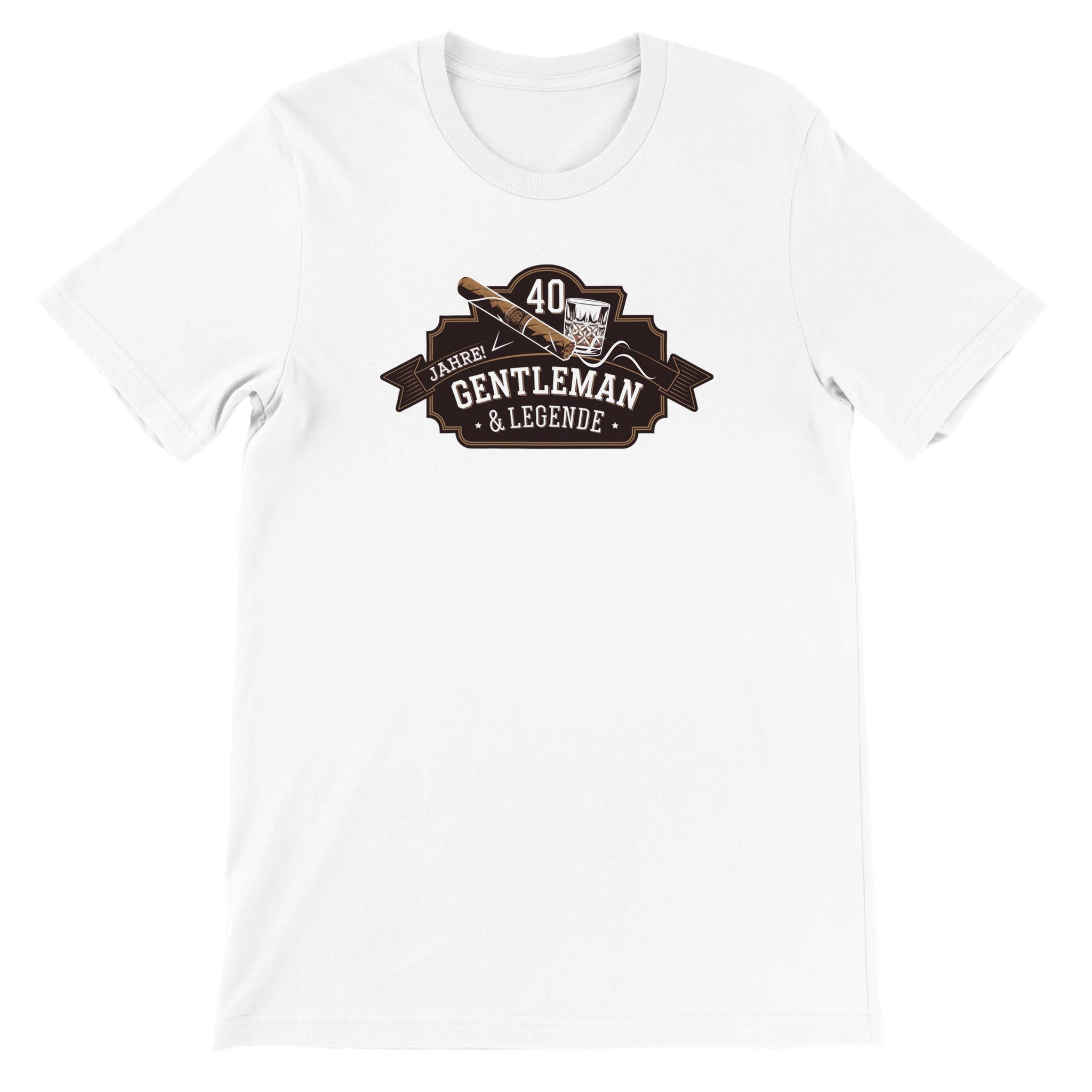 Hochwertiges Herren T-Shirt mit 40 Jahre! Gentleman & Legende als edles Statement.