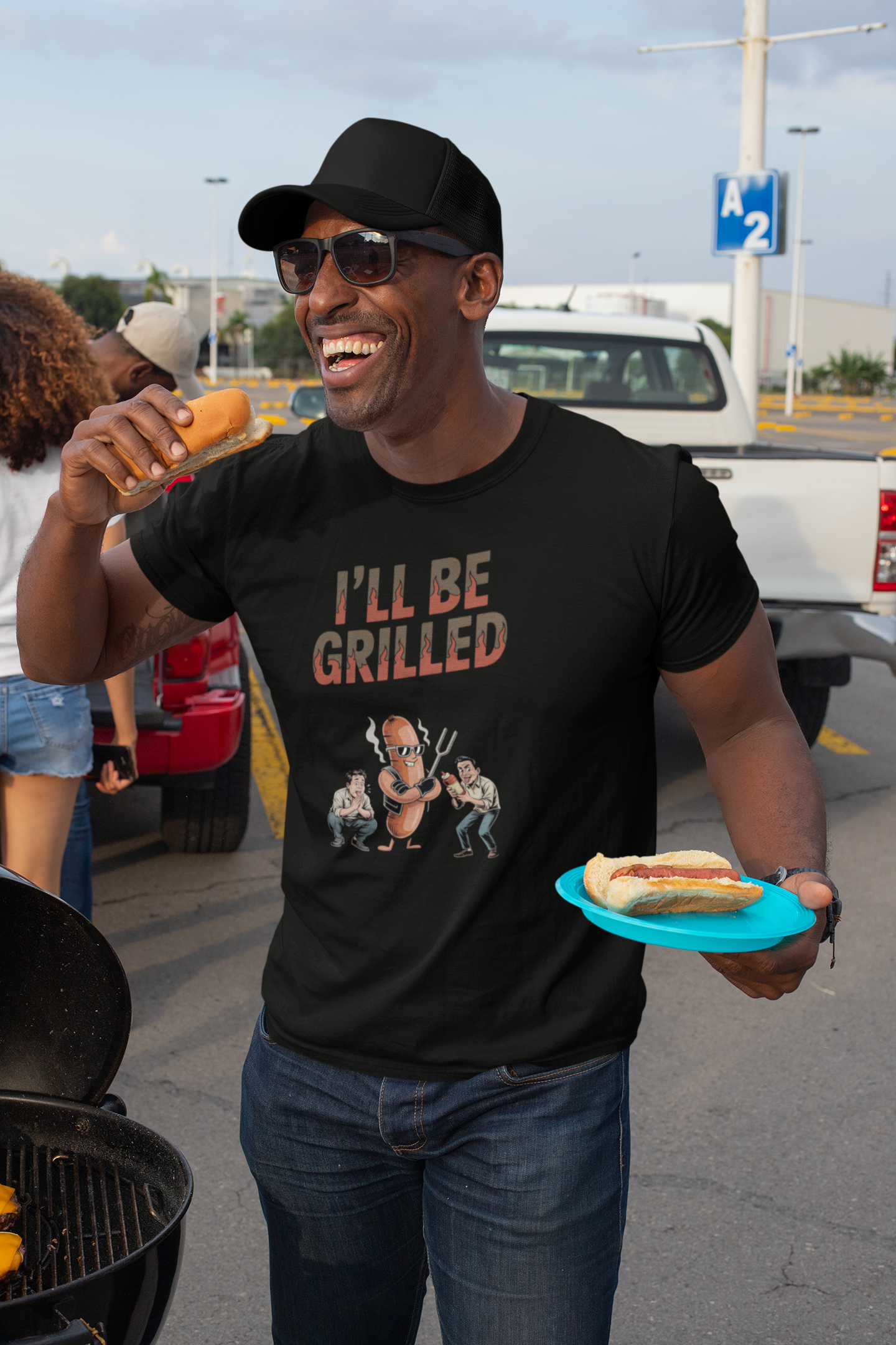 Männer-T-Shirt mit kultigem BBQ-Spruch – aus HumorHafen