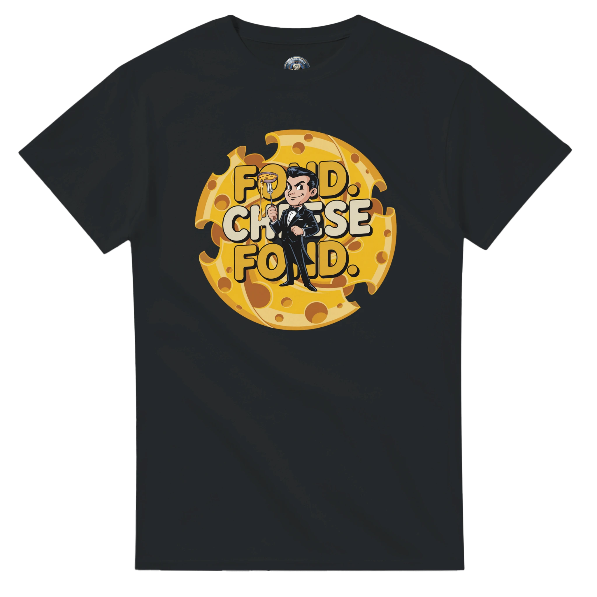 Bond-Stil trifft Käse-Humor im stylischen Shirt