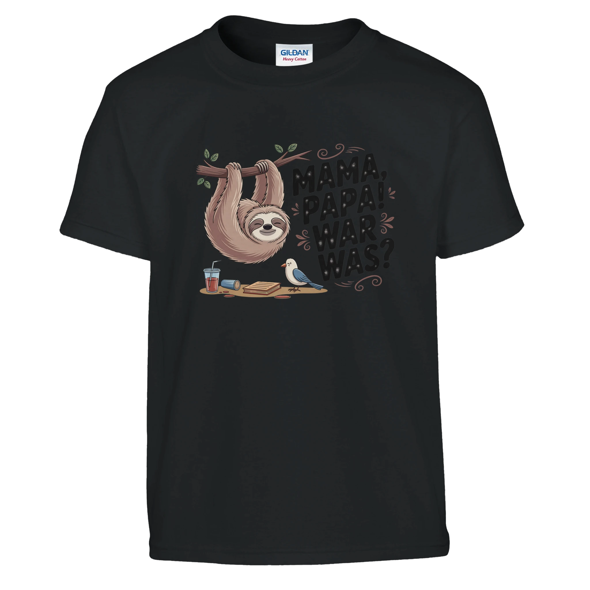 Kinder T-Shirt mit entspanntem Faultier – perfektes Geschenk für coole Kids