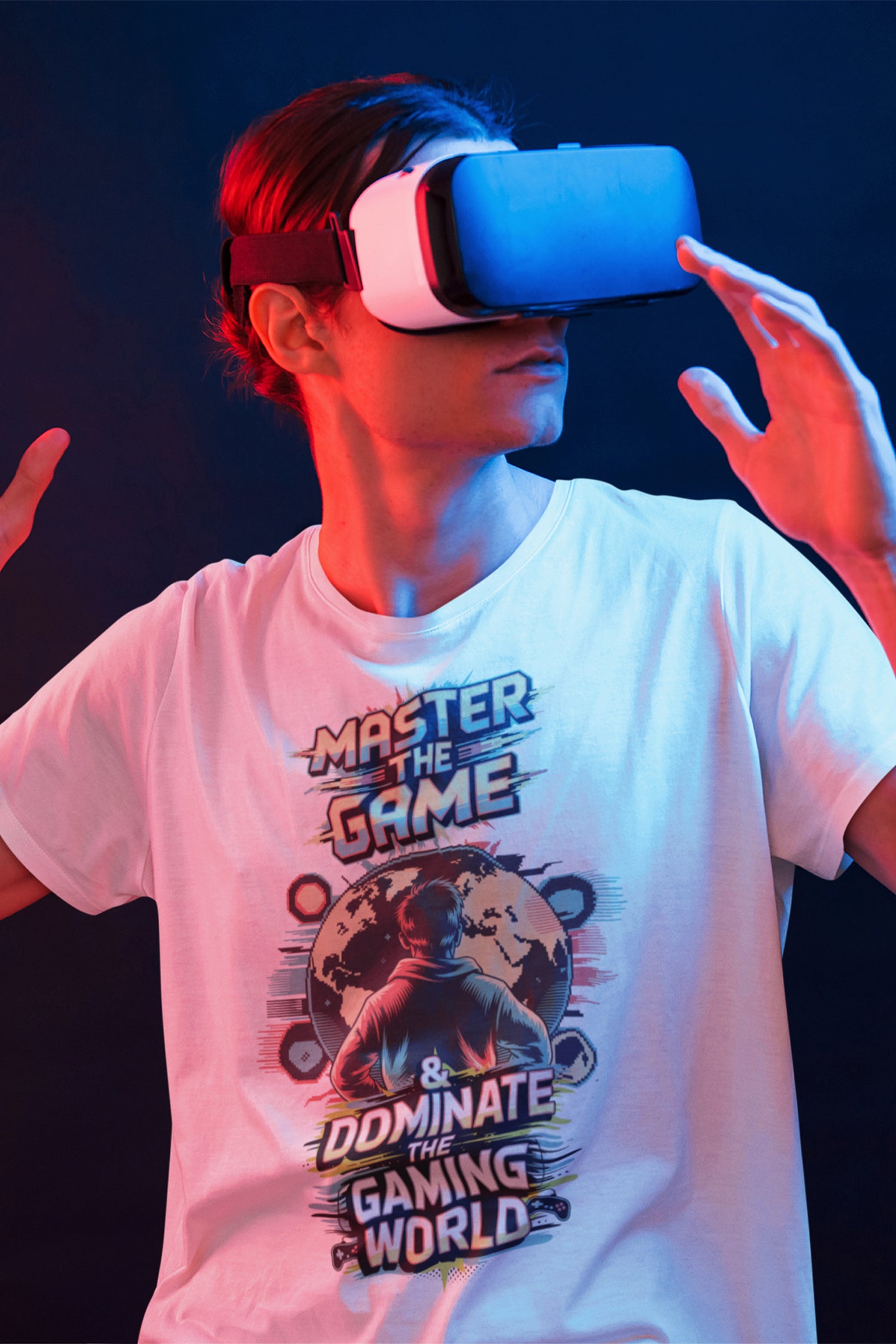 Episches Gaming-Design mit Weltkugel-Motiv