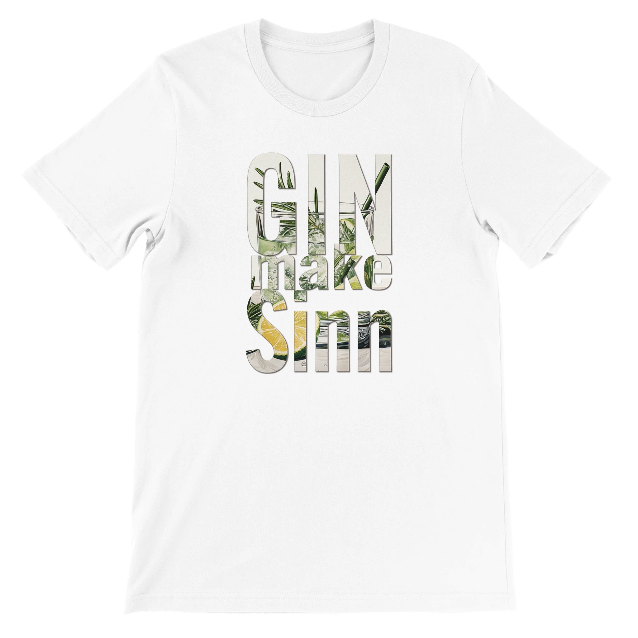 Witziges Herren T-Shirt mit Gin macht Sinn als cooles Statement für Männer.