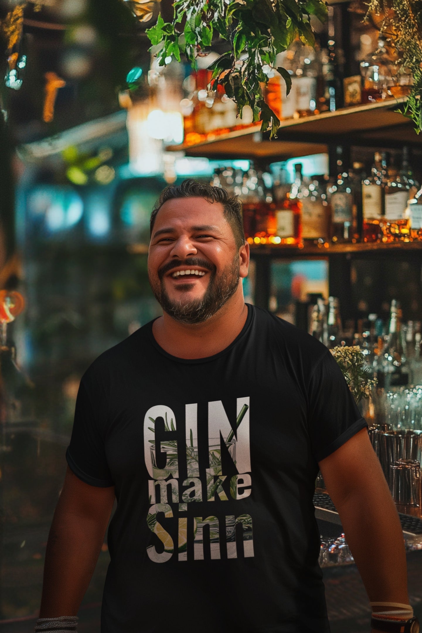 Hochwertiges Herren T-Shirt mit Gin macht Sinn für Liebhaber von Cocktails & Drinks.