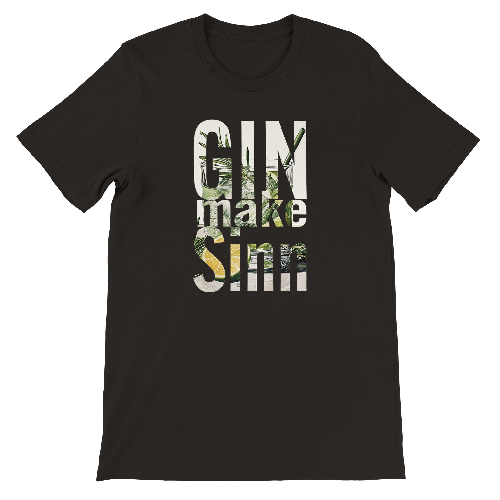 Stylisches Herren T-Shirt mit Gin macht Sinn – perfekt als Geschenk für Gin-Liebhaber.