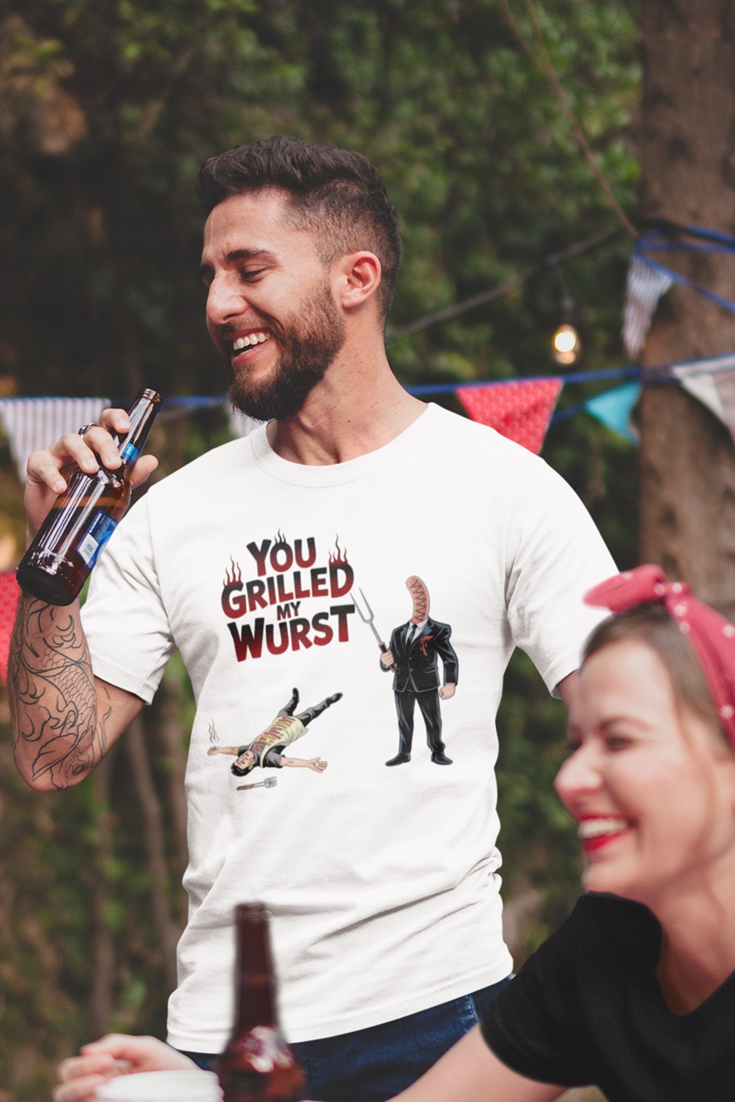 Humorvolles BBQ-Shirt für echte Würstchen-Vollstrecker