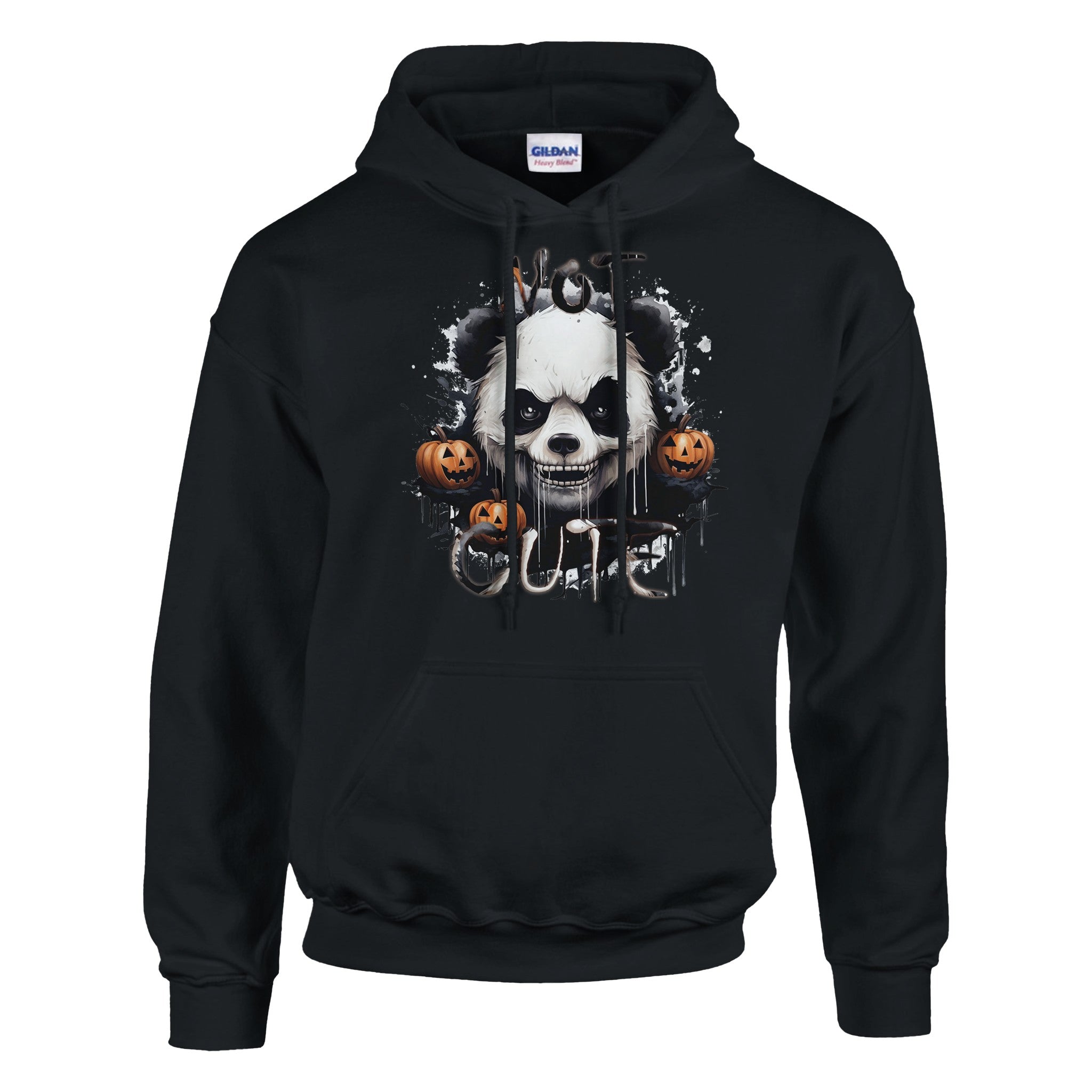 Moderner Halloween Herren Hoodie mit Not Cute als rebellisches Statement.