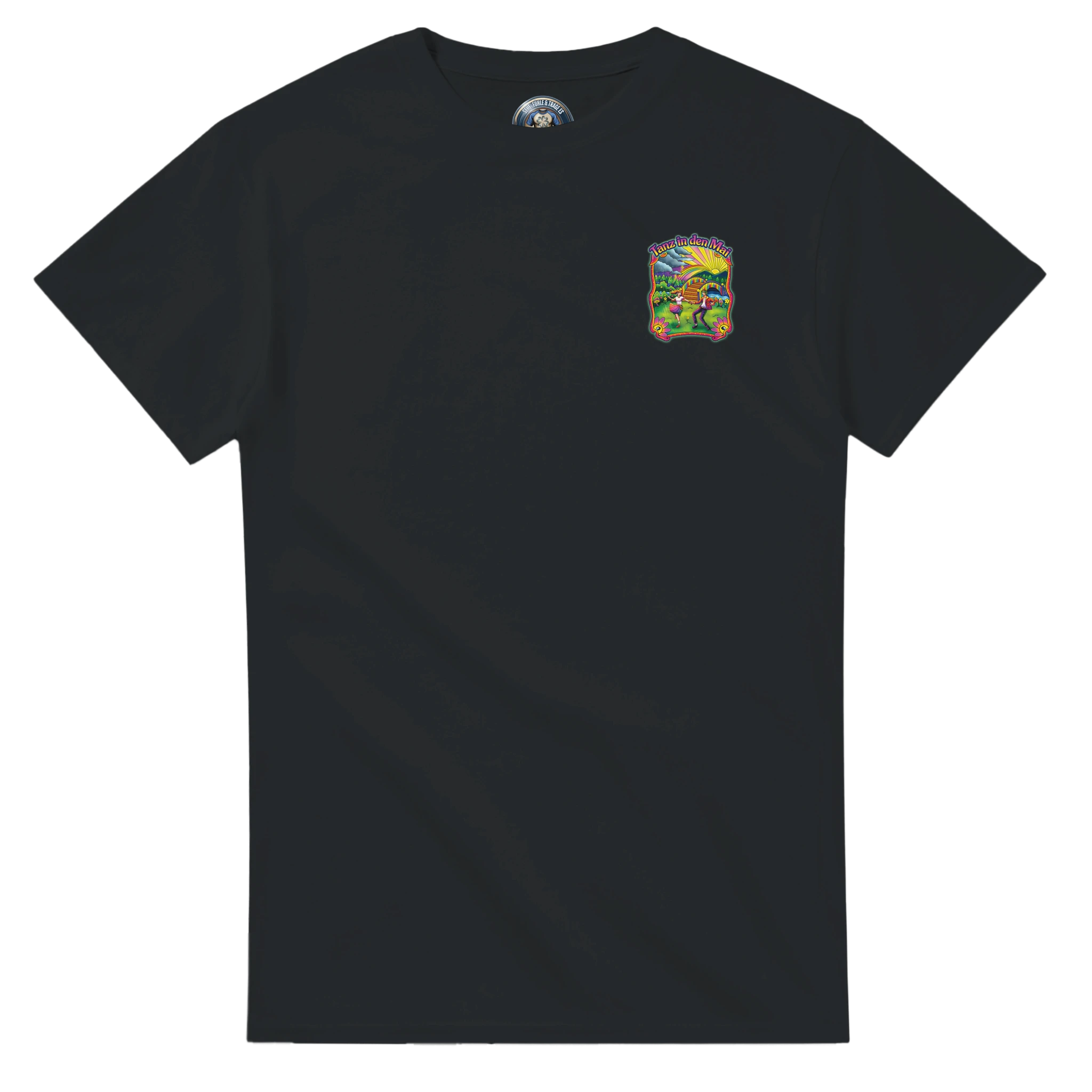 Herren T-Shirt „Tanz in den Mai“ im Vintage-Look.