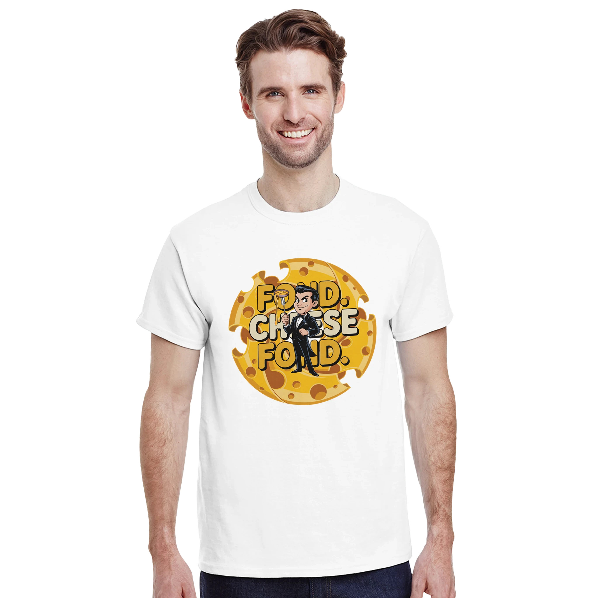 Witziges Unisex-Shirt mit Käsemotiv