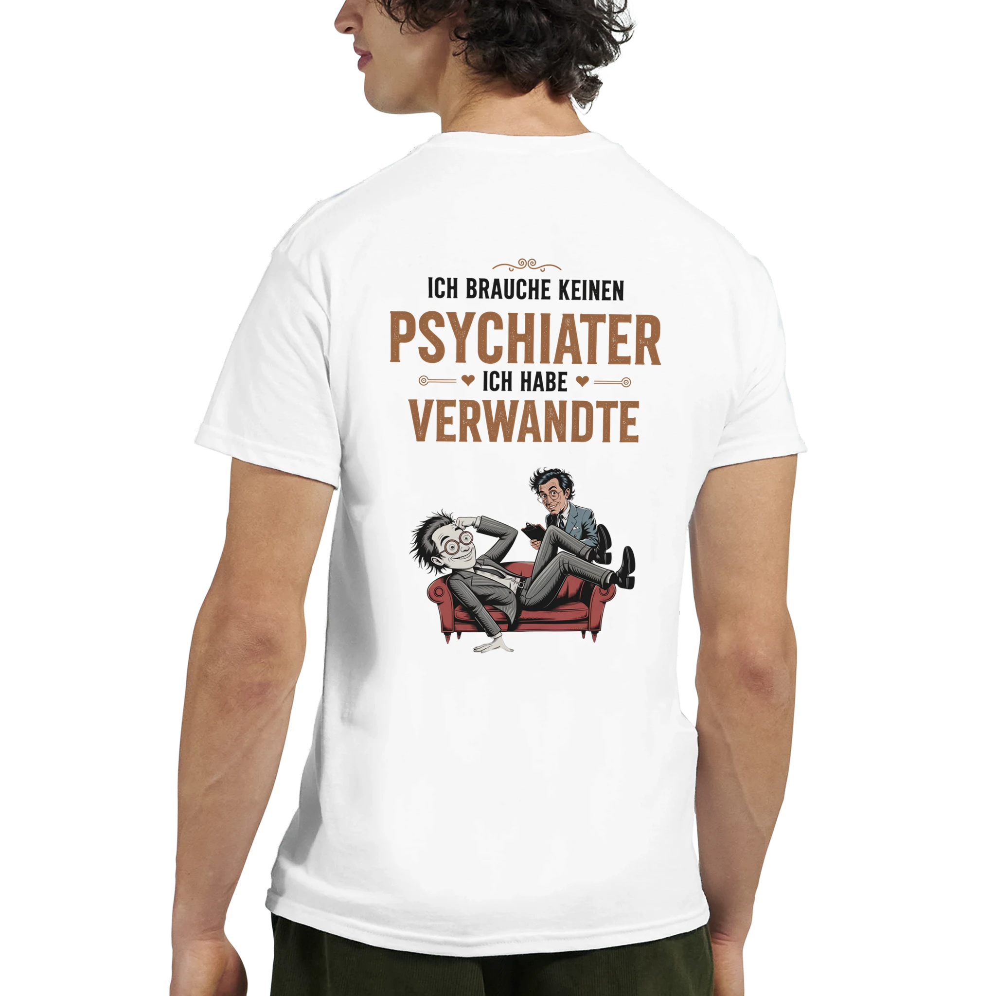 Wenn die Familie die beste Therapie ist! Freches Retro-Design „Ich brauche keinen Psychiater – ich habe Verwandte“ für humorvolle Familienmenschen.