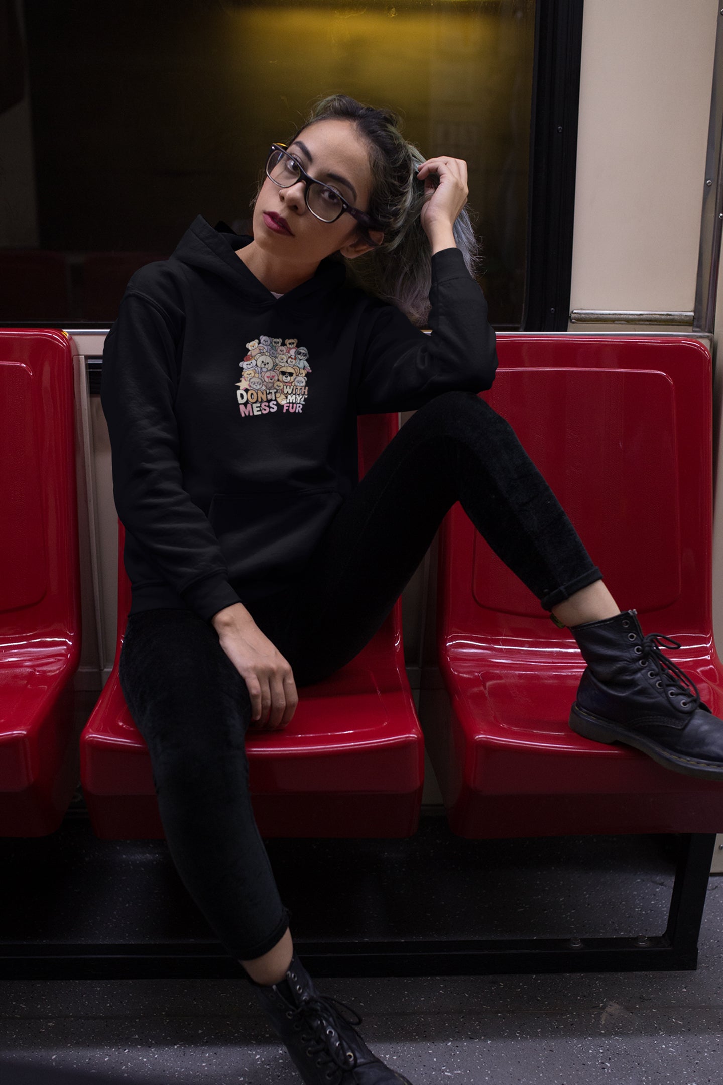 Weichgewaschene Teddy-Gang als cooles Streetwear-Design