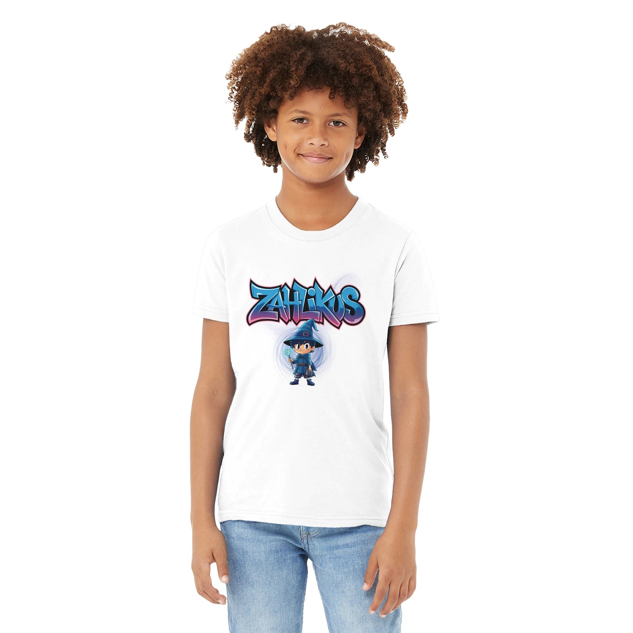 Niedliches Kinder T-Shirt mit Zahlikus als zauberhafter Lernbegleiter.