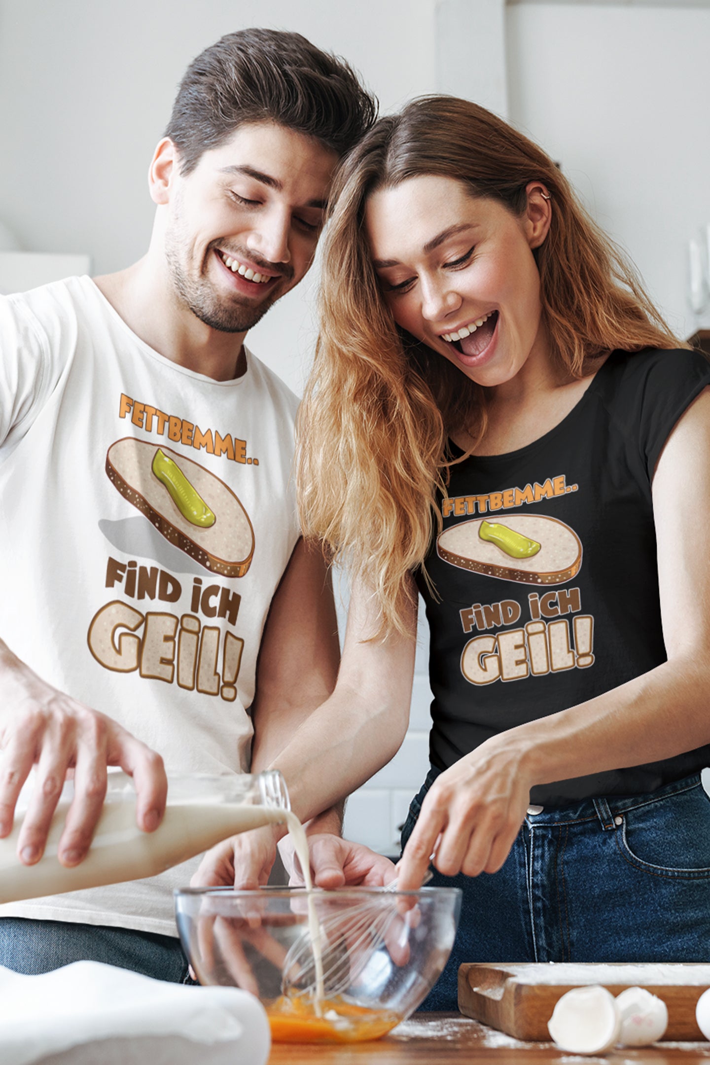 Unisex-T-Shirt mit Fettbemme und frechem Spruch