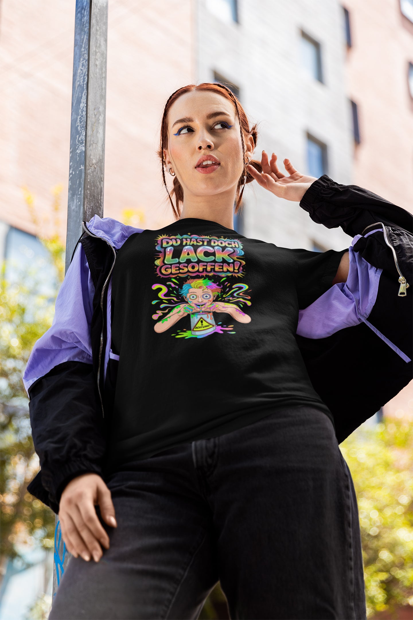 Shirt mit frechem Spruch "Du hast doch Lack gesoffen!"