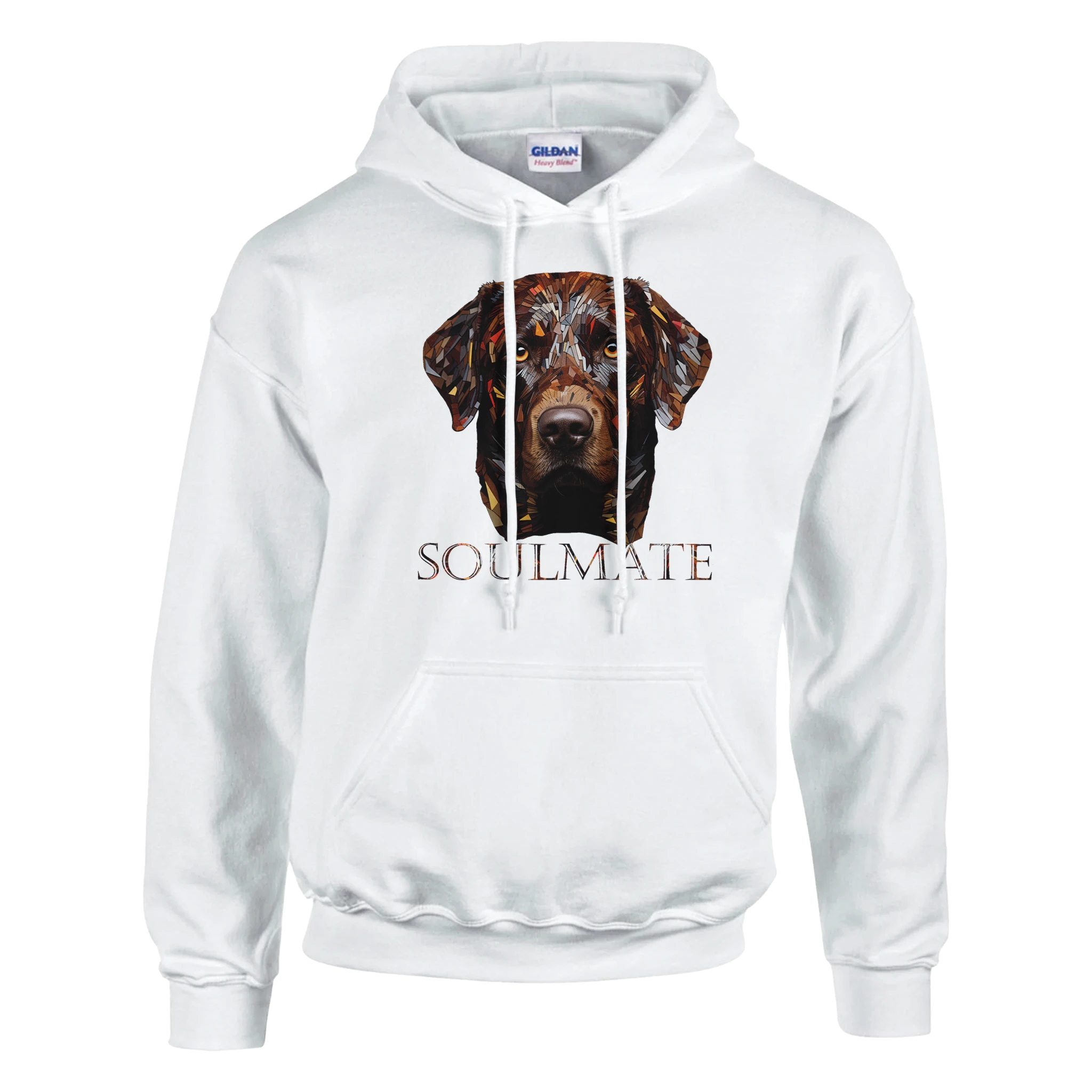 Soulmate Damen Hoodie mit klassischem Hundemotiv
