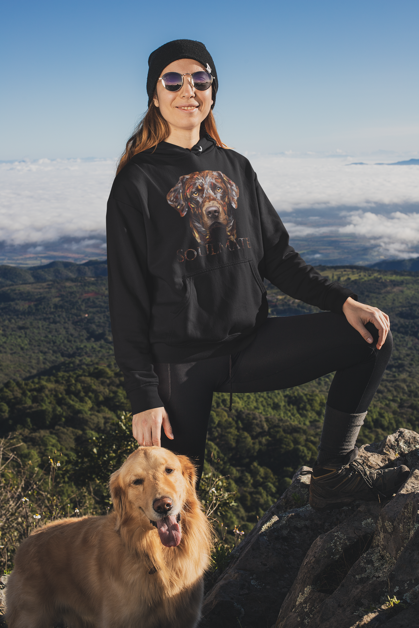 Soulmate Damen Hoodie – hochwertiges Design mit Hundemotiv